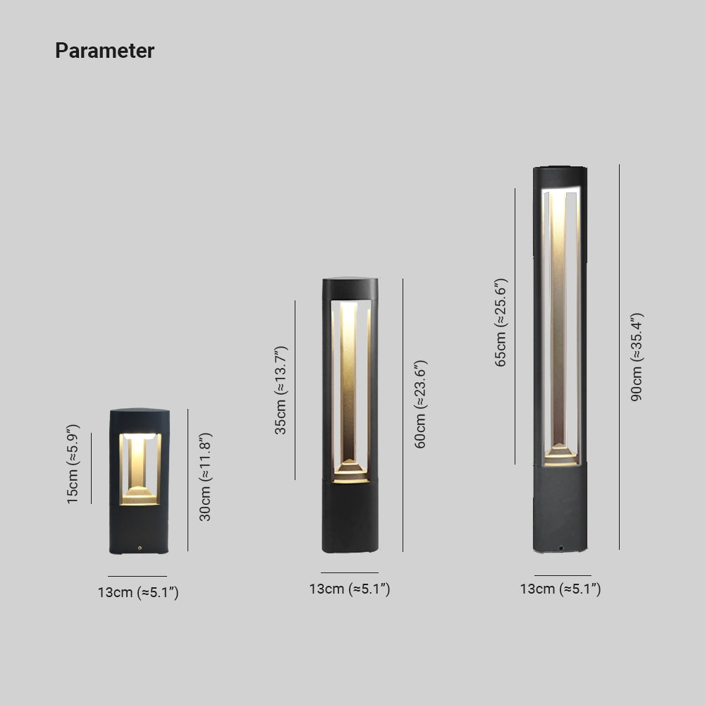 Ray Lámpara De Pie Exterior Moderno Metal Acrílico