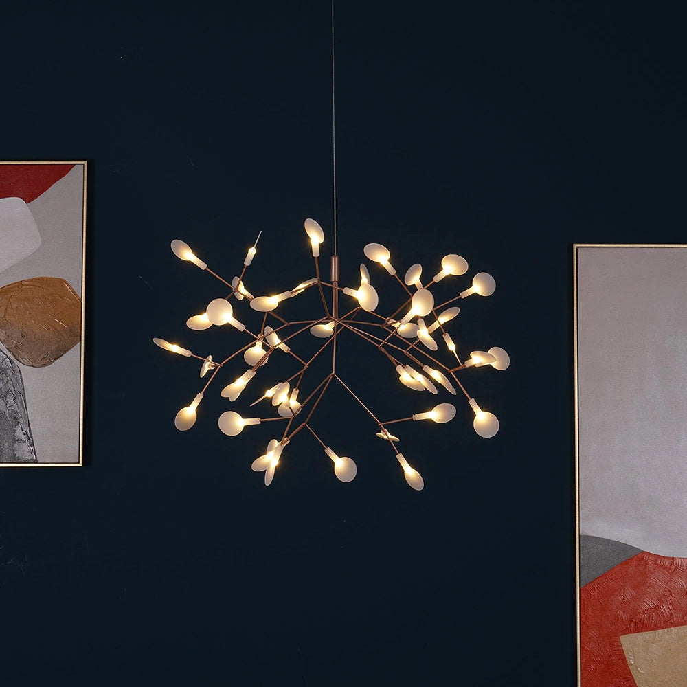 Olivia Lámpara de Araña Única Estilo Sputnik Art Decó Luciérnaga