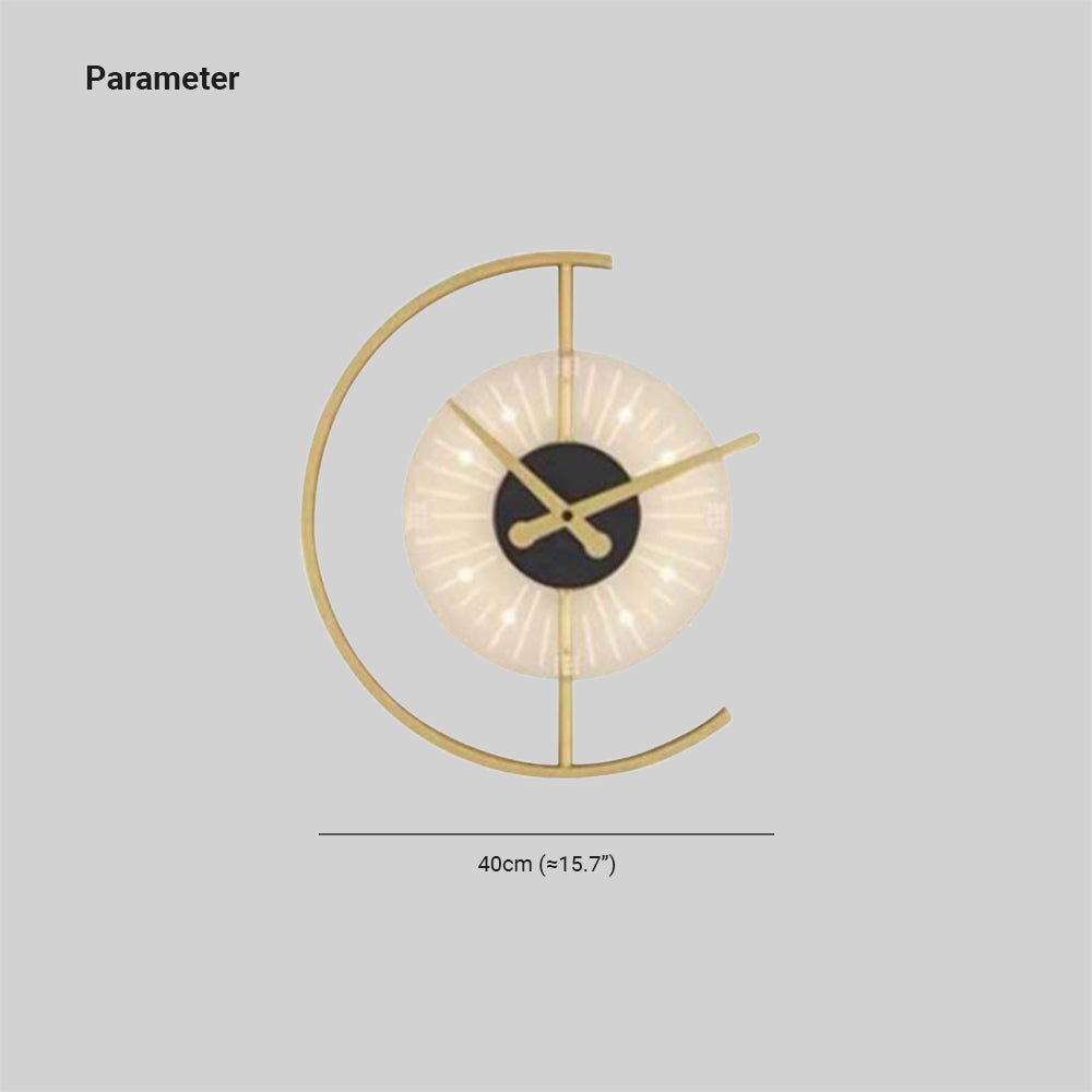 Arisha Decorativo Reloj Metal/Acrílico Aplique de Pared Dorado