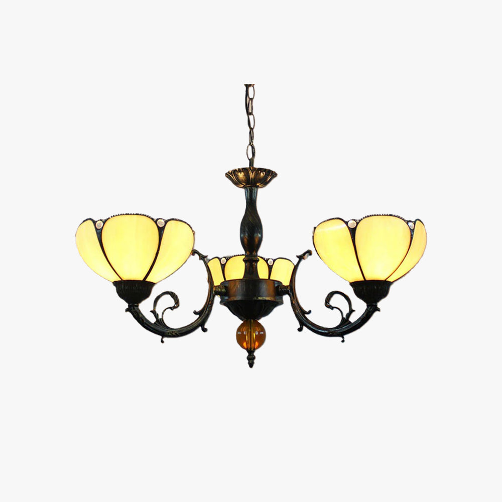 Tiffany Retro Inusual LED Lámparas de araña Metal/Vidrio Dormitorio/Salón