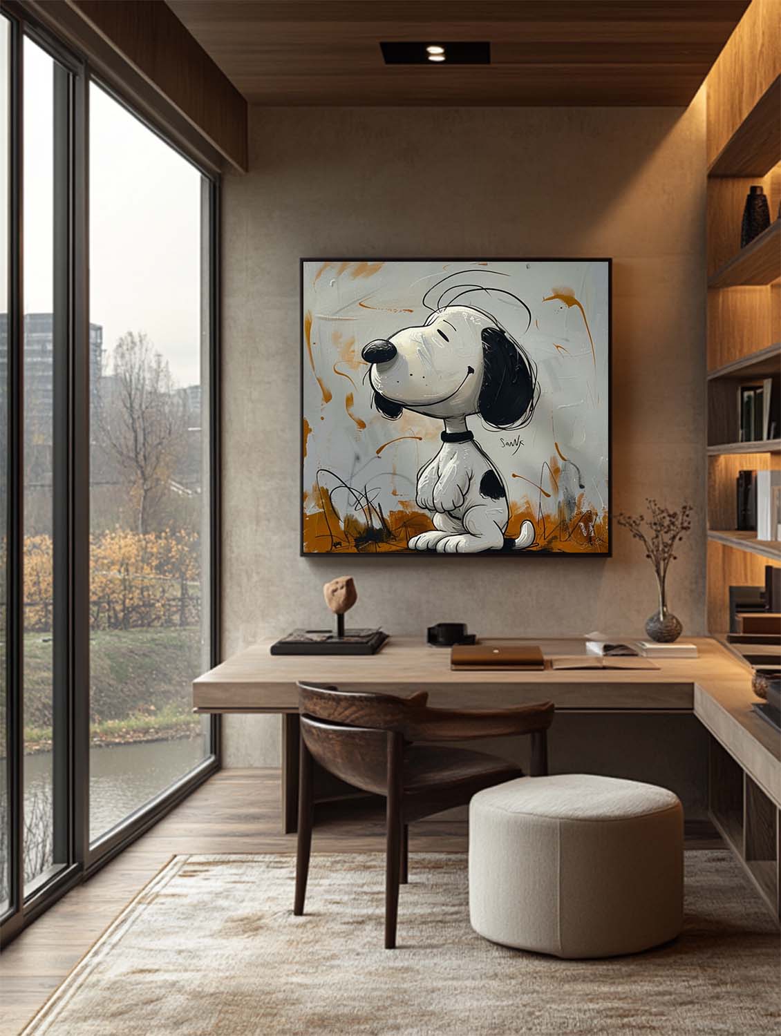 Snoopy Arte de Grafiti Abstracto - Letslighting