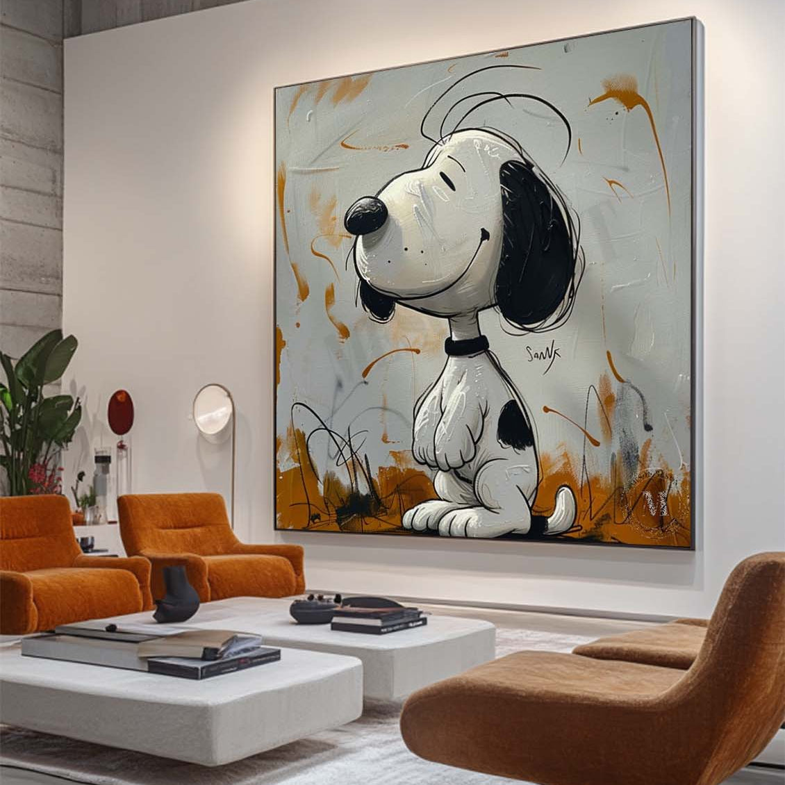 Snoopy Arte de Grafiti Abstracto - Letslighting