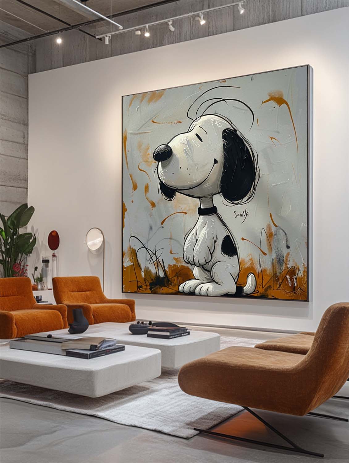 Snoopy Arte de Grafiti Abstracto - Letslighting