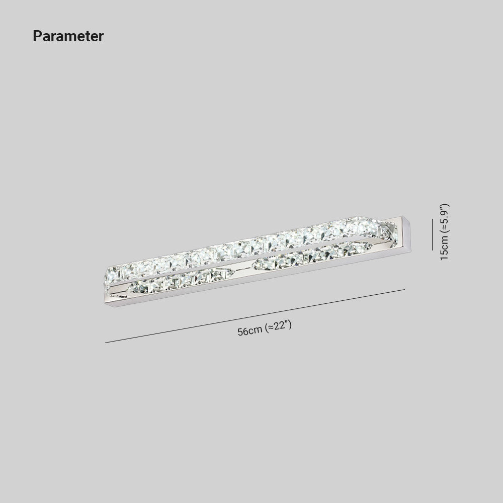Kristy Moderno Metal/Cristal LED Aplique de Pared Plata/Oro