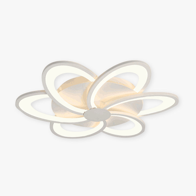 Hana Decorativa Flor Metal Lámpara de Techo Blanca