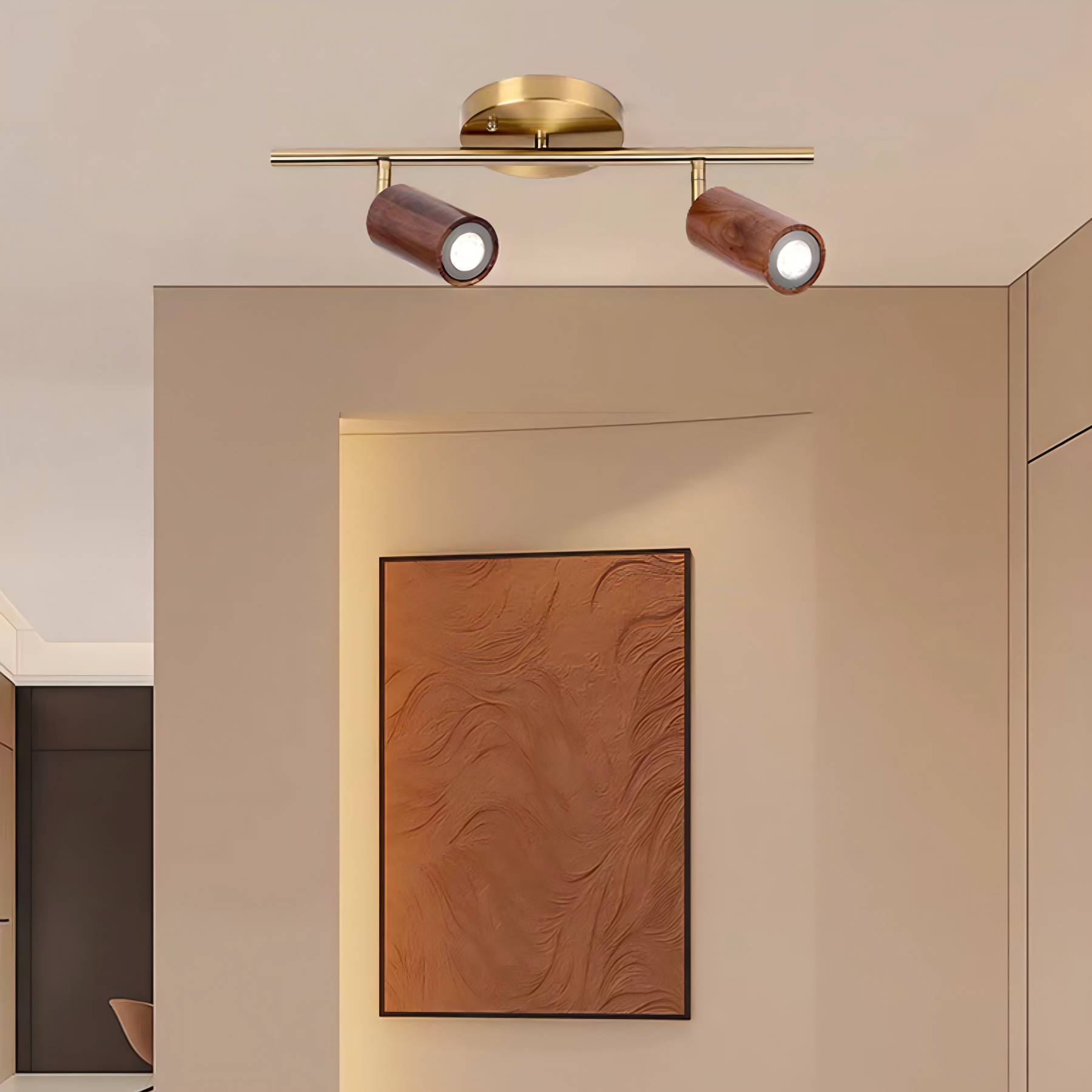 Liora Luz de riel LED de madera