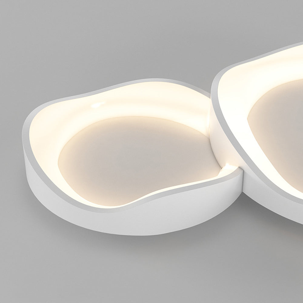 Arisha Moderna Cuenco Metal LED Lámpara de Techo Blanca