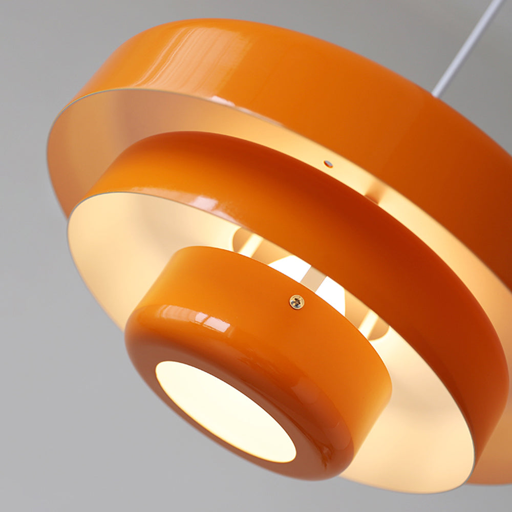 Valentina Moderna Diseño Metal Lámpara Colgante Naranja/Verde
