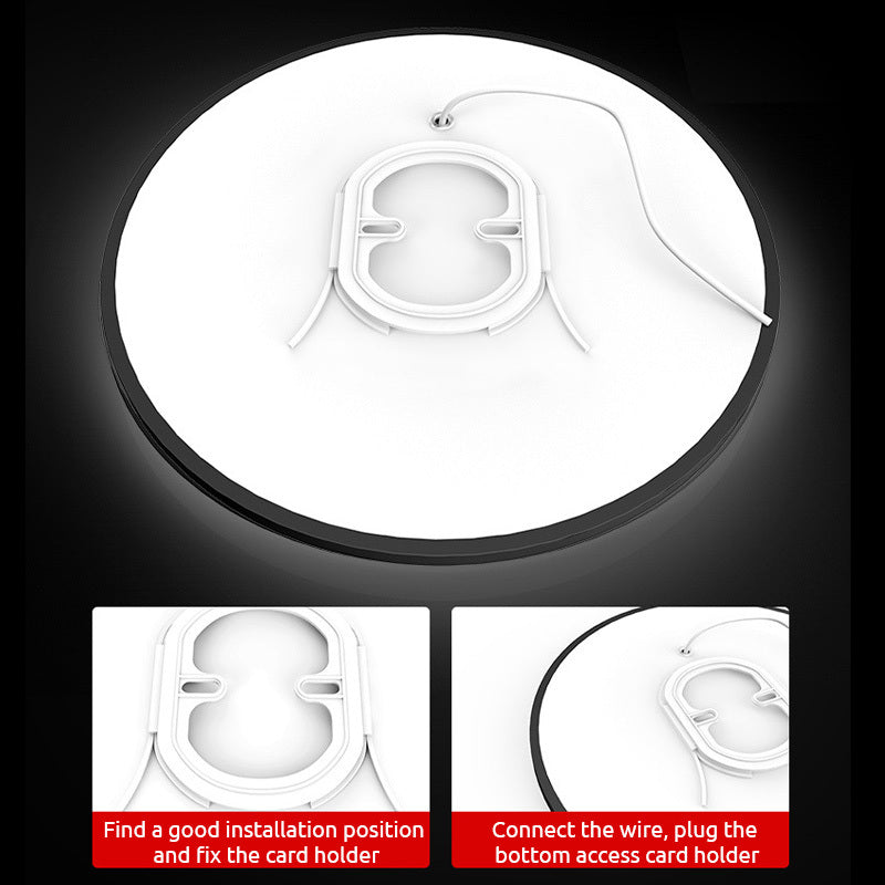 Arisha Minimalista Redonda Acrílico LED Lámpara de Techo Blanca/Negra