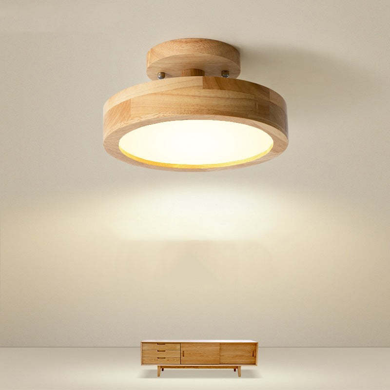 Arisha Moderna Redonda Madera/Acrílica Lámpara de Techo Negra/Rosa/Verde/Madera