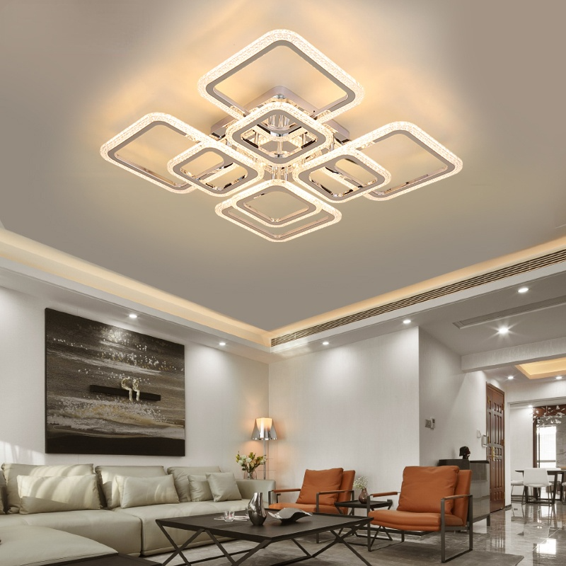 Arisha Moderna Cuadrada Metal LED Lámpara de Techo Blanca