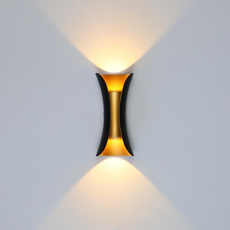Orr Moderna Foco Metal Aplique de Pared Exterior Blanca/Negra