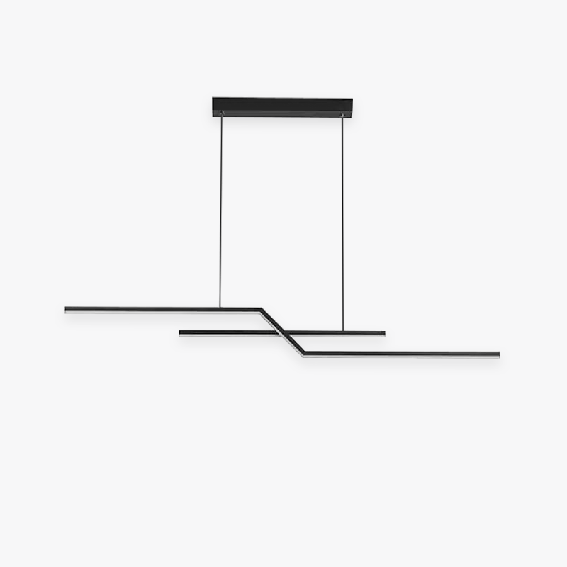 Louise Moderna Lineal Metal Lámpara Colgante Negra/Dorada