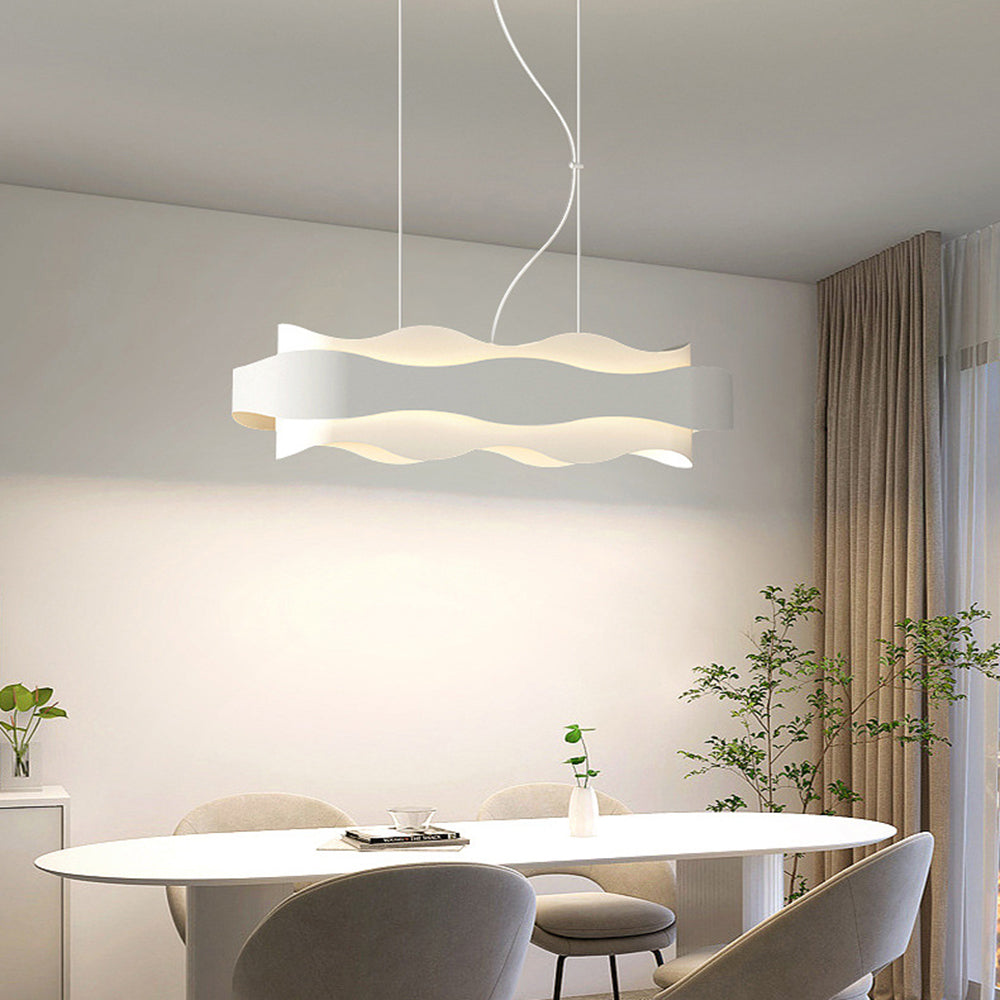 Arisha Moderna Diseño Minimalista Metal Lámpara Colgante Blanca