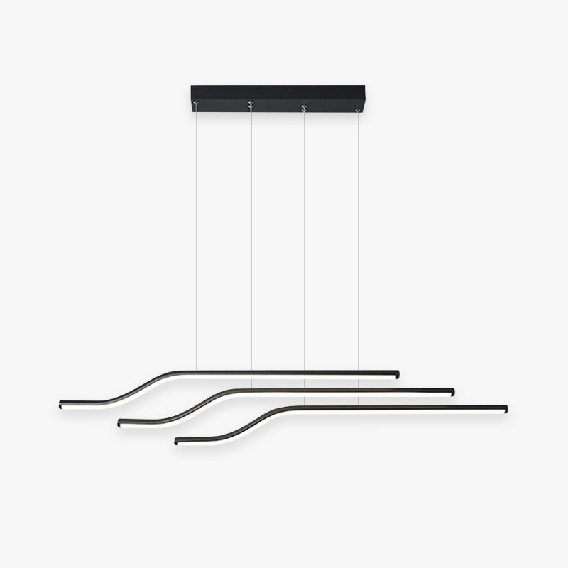 Louise Minimalista Lineal Metal Lámpara Colgante Blanca/Negra