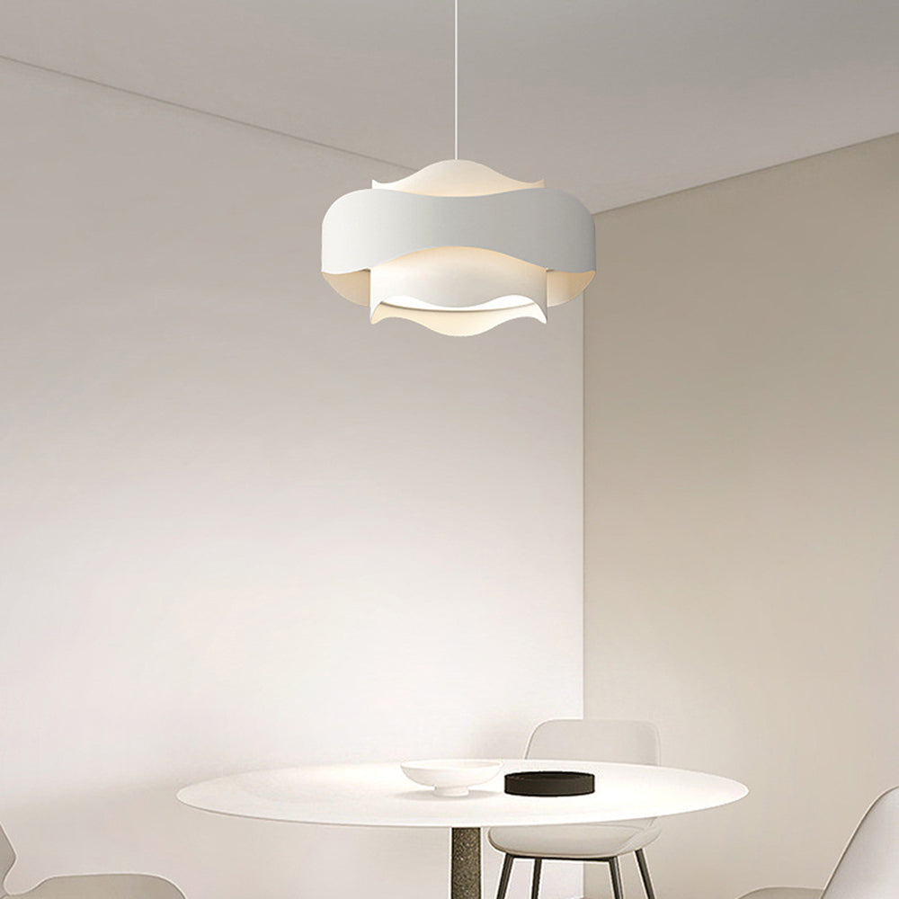 Arisha Moderna Diseño Minimalista Metal Lámpara Colgante Blanca