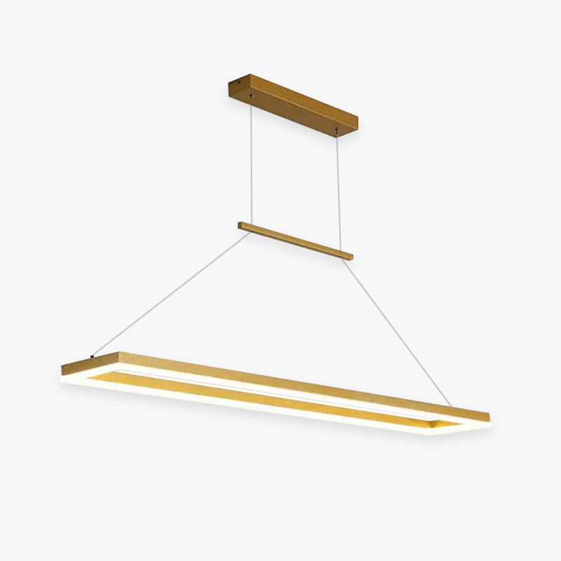 Edge Clásica Rectangular Metal Lámpara Colgante Café/Dorada