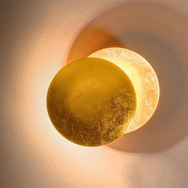 Aria Diseño Luna Metal Aplique de Pared Dorado/Bronce