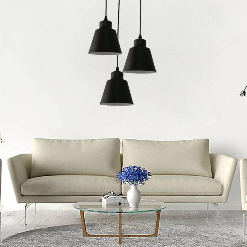 Arisha Minimalista Cónica Metal/Madera Lámpara Colgante Negra/Blanca