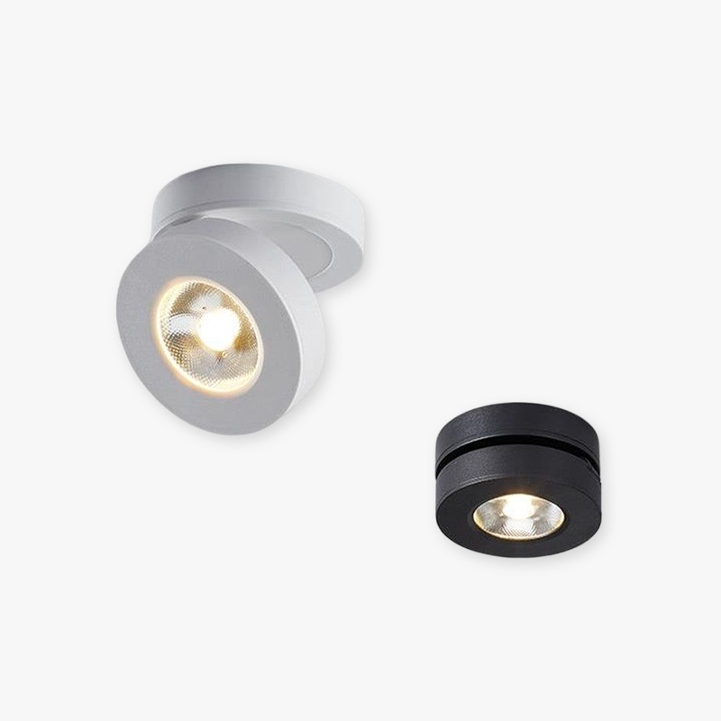 Modern Clásica Redonda Metal LED Lámpara de Techo Negra/Blanca