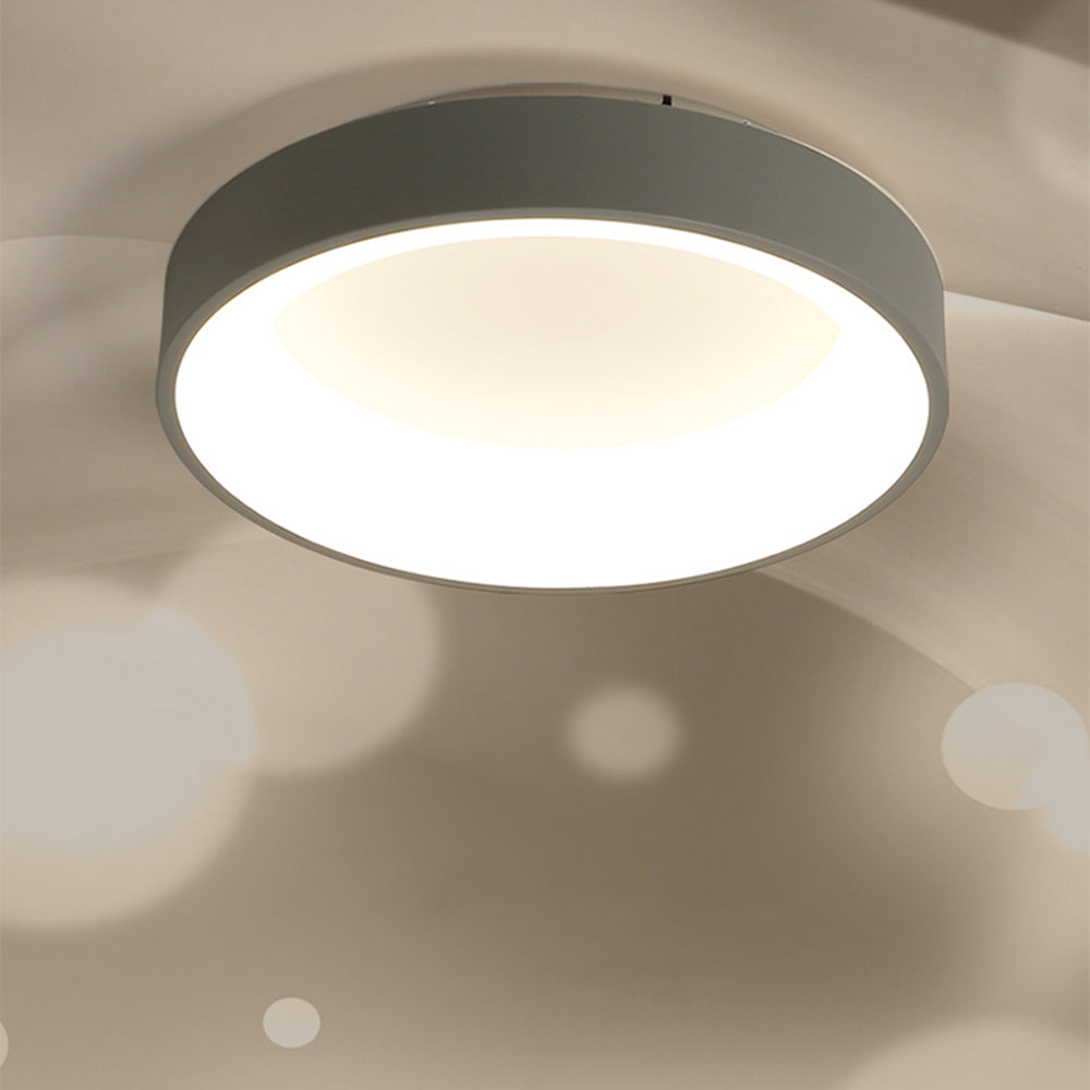 Arisha Moderna Redonda Metal LED Lámpara de Techo Blanca/Gris