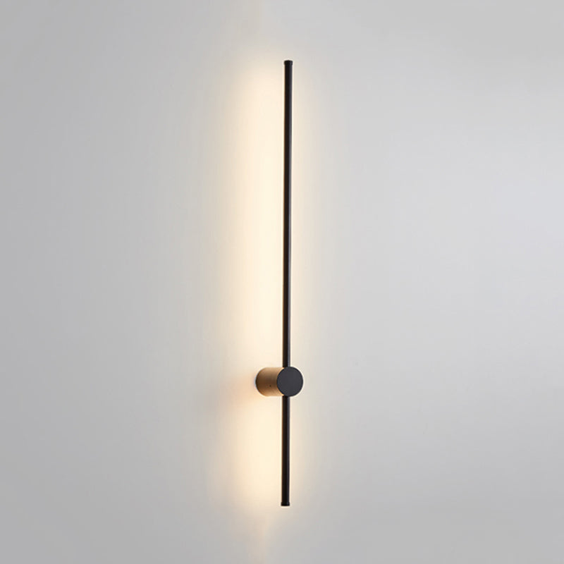 Edge Minimalista Lineal Metal Aplique de Pared Exterior Negro