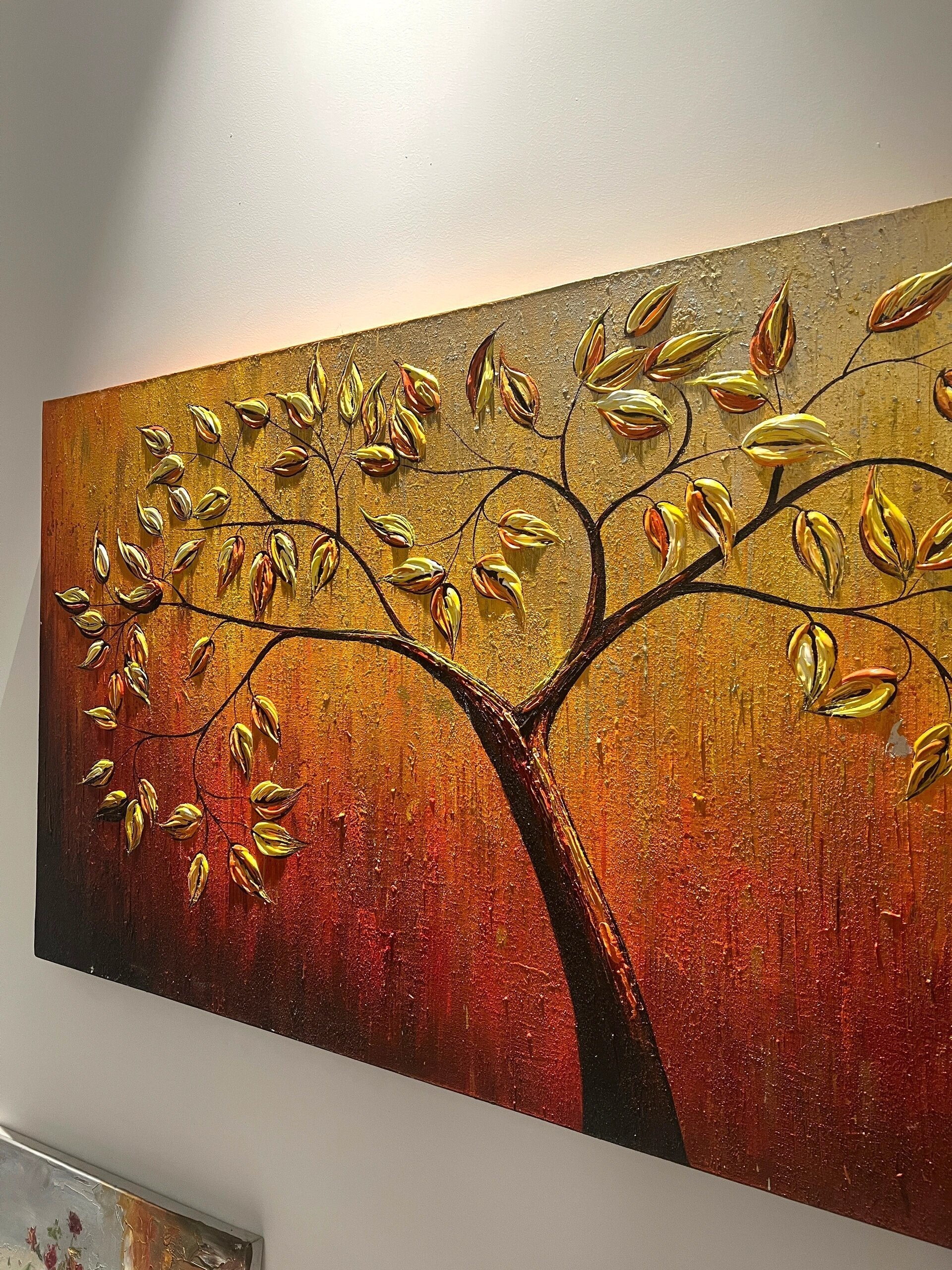 Rowan Arte en Yeso Pintura Arte Mural con Textura - Letslighting