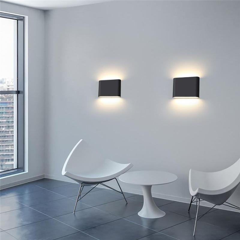 Orr Moderna LED Rectangular Metal/Acrílico Aplique de Pared Blanca/Negra