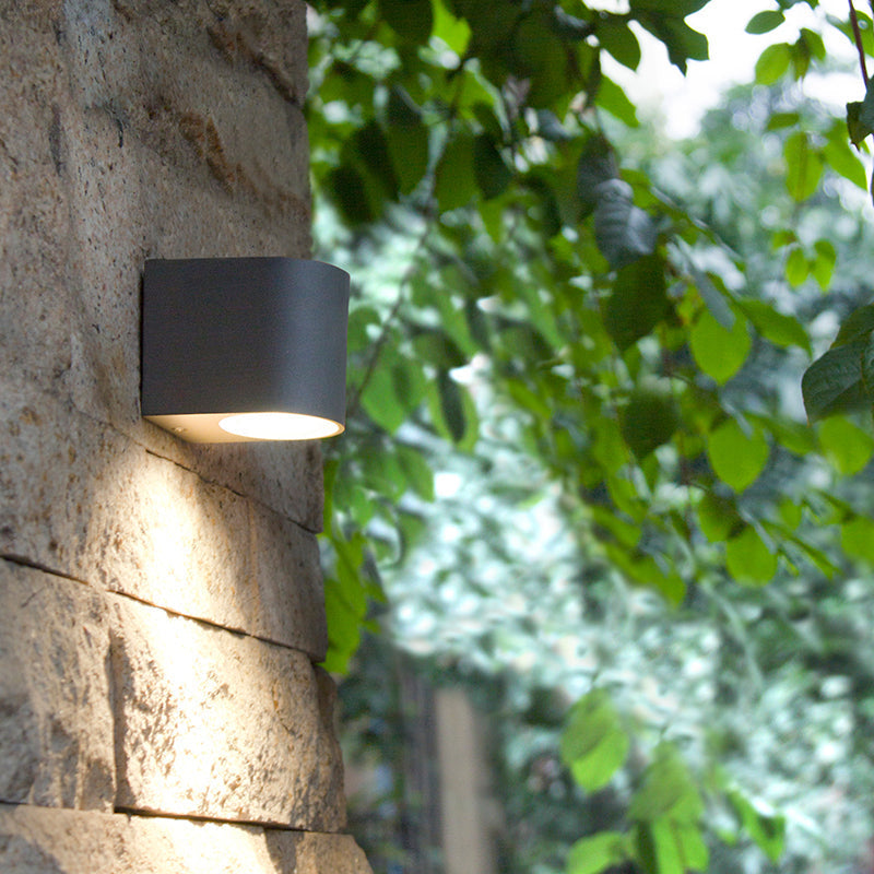 Orr Minimalista Rectangular Metal/Vidrio Aplique de Pared Negro