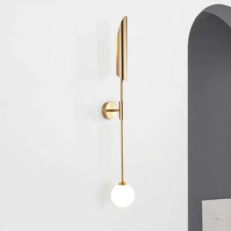 Arisha Posmoderno Doble Foco Metal Aplique de Pared Dorado