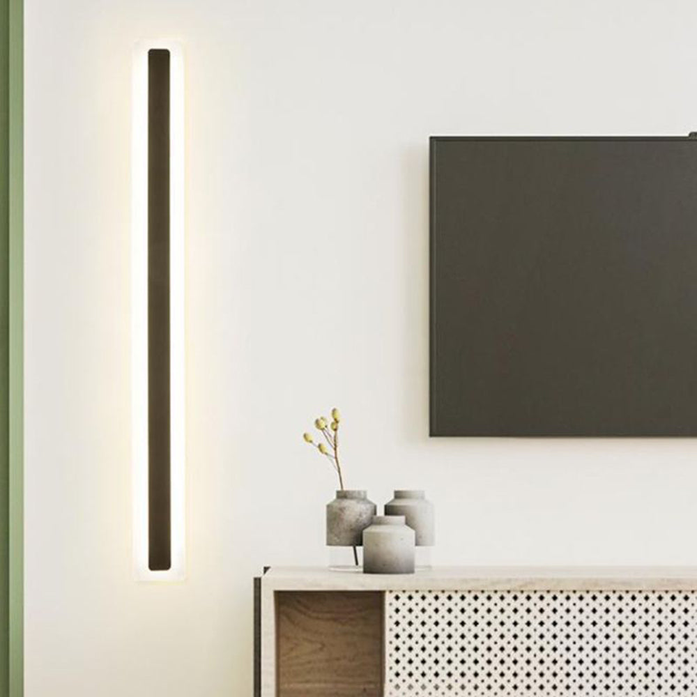Arisha Minimalista Lineal Metal/Acrílico Aplique de Pared Negro