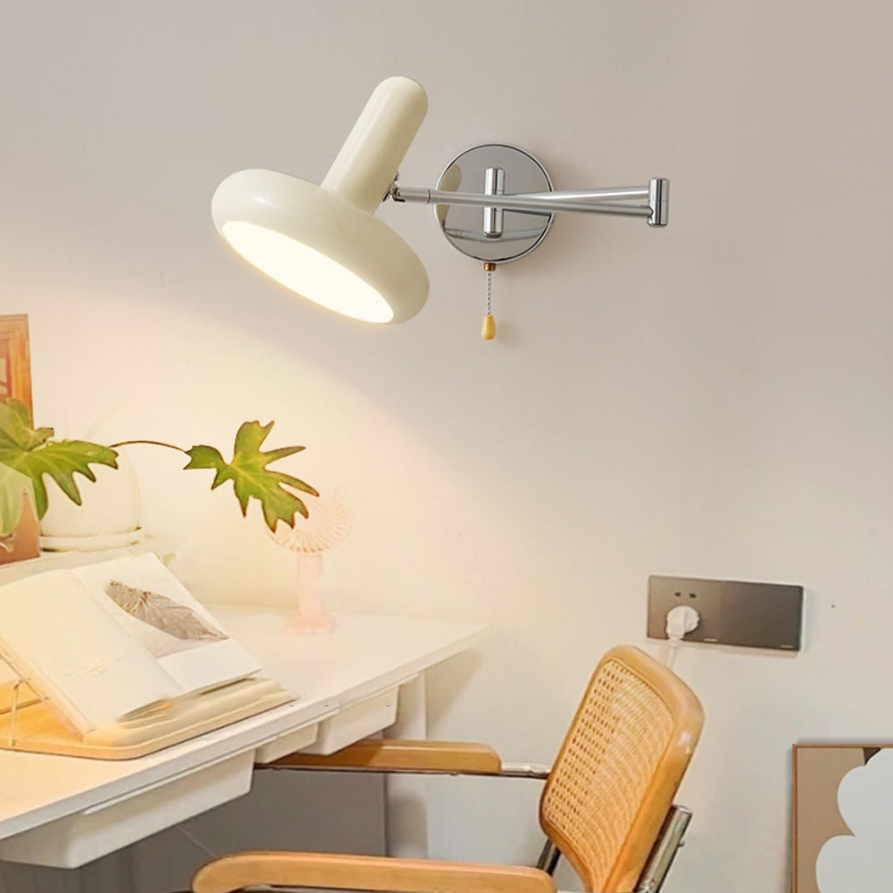 Arisha Nórdico Bauhaus Plegable Metal LED Aplique de Pared Blanco