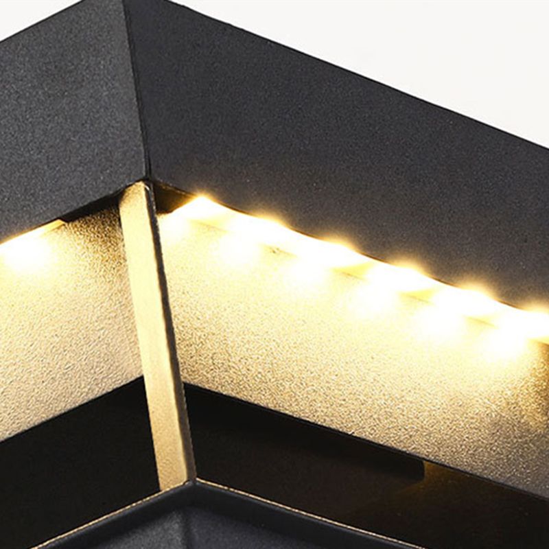 Ray Moderna Lámpara Exterior LED Cuadrada Metal Jardín