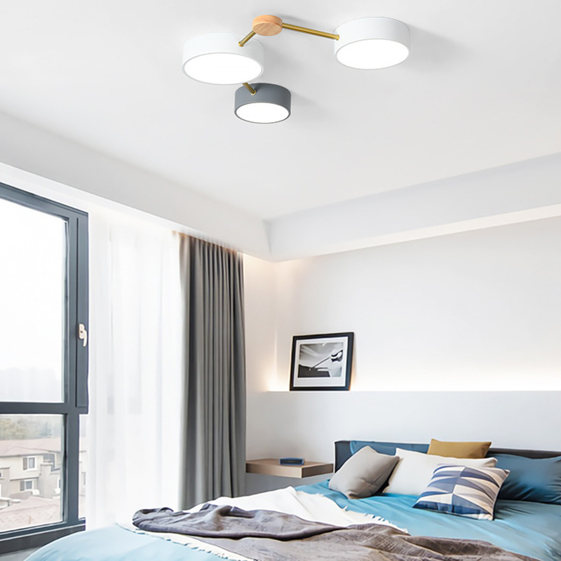 Arisha Moderno LED Plafón Blanco Gris Acrílico Largo Salón Dormitorio