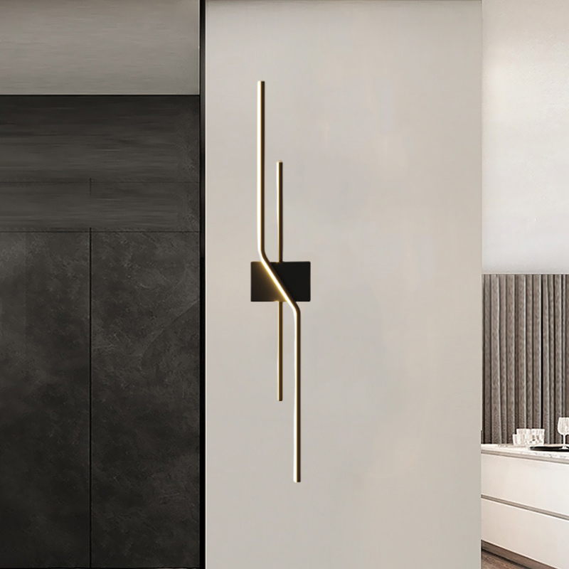 Alana Aplique de Pared Minimalista Negro/Blanco Baño