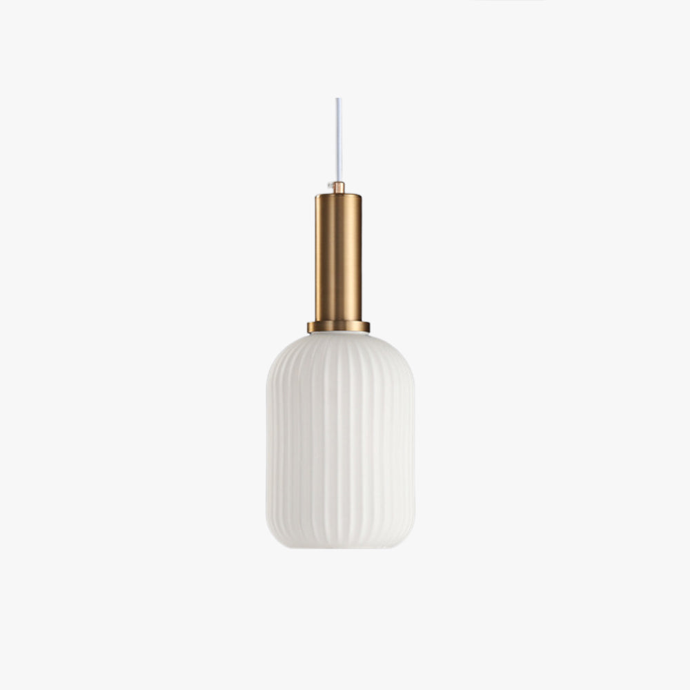Valentina Moderna Minimalista Metal/Vidrio Lámpara Colgante Blanca