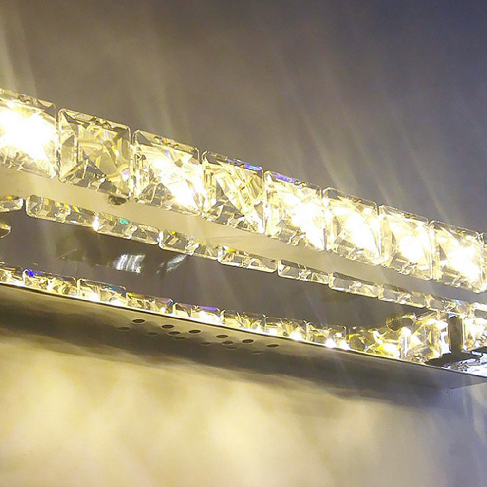 Kristy Moderno Metal/Cristal LED Aplique de Pared Plata/Oro