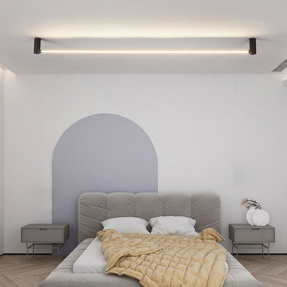 Arisha Moderna Minimalista Lineal Metal Lámpara Colgante Negro