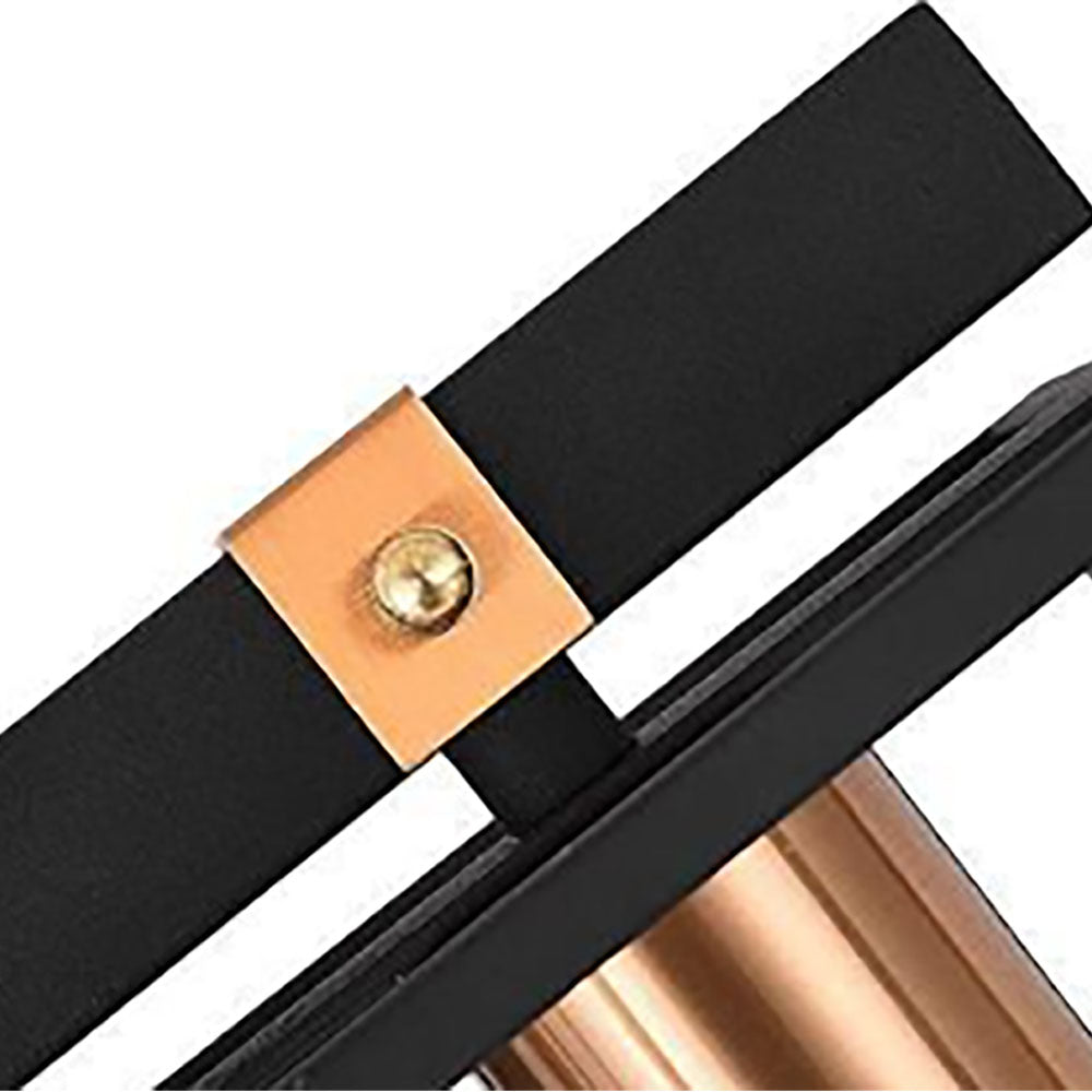 Silva Moderno Rectangular Cuboide Metal/Acrílico Aplique de Pared Negro