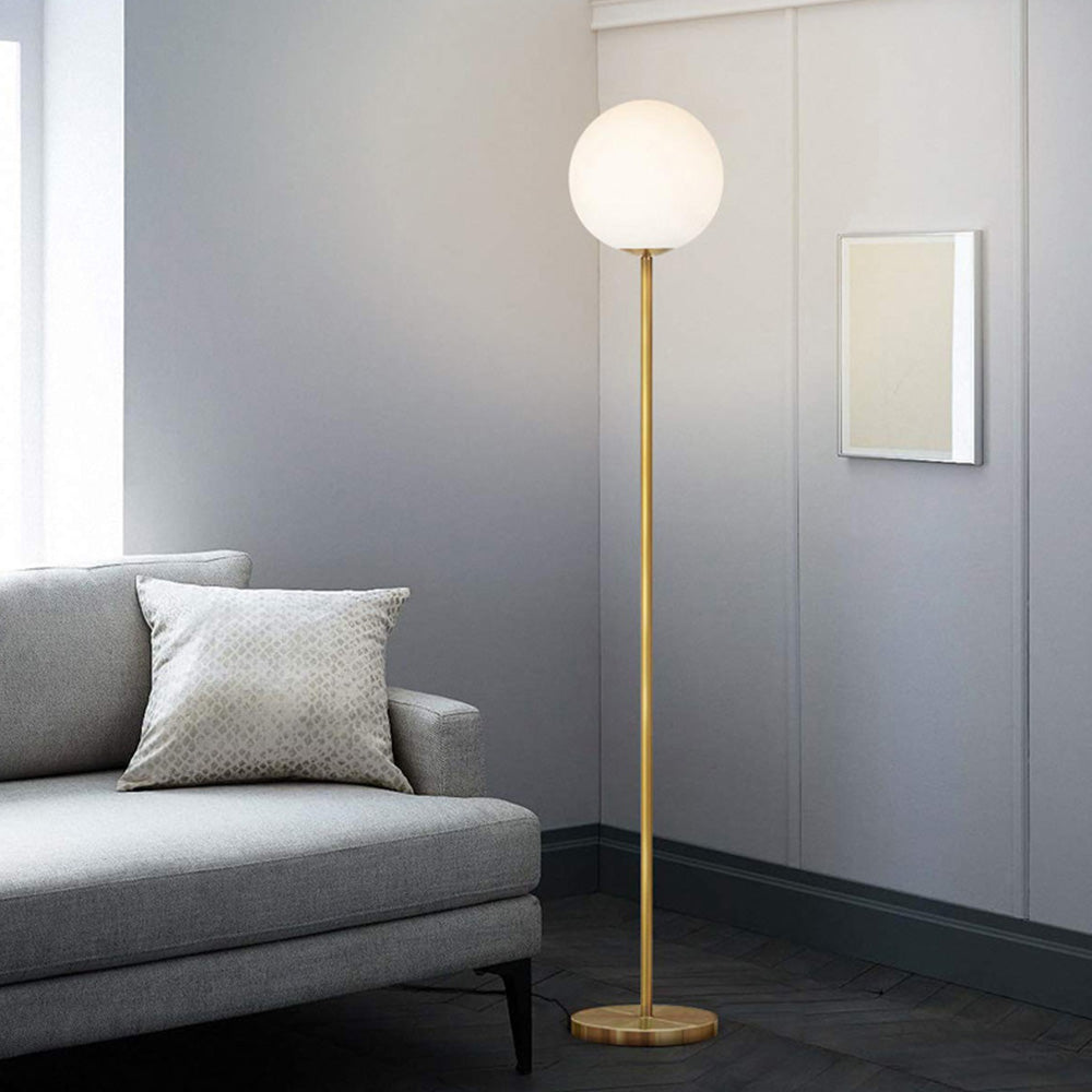 Mira Moderna Simple Lineal Metal/Acrílico Lámpara de Pie Dorada