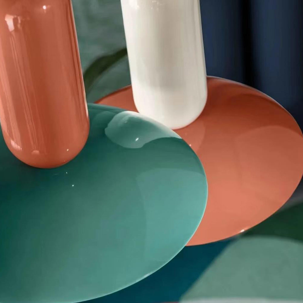 Valentina Moderna Geométrica Metal Lámpara Colgante Naranja/Verde/Blanca