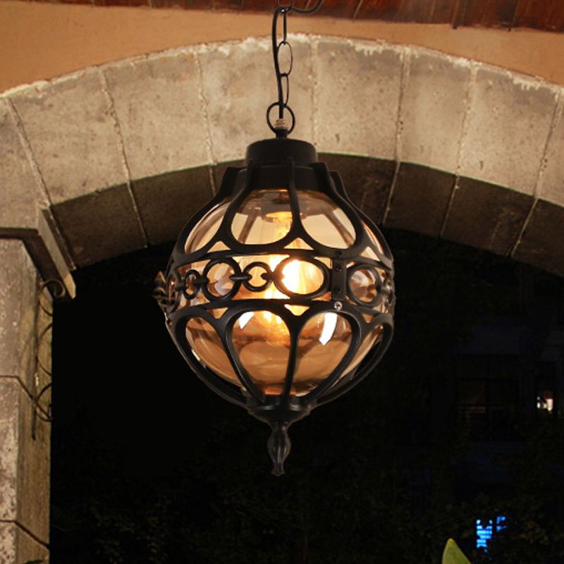 Silva Loft Sphere Lámpara Colgante Vintage Farmhouse Negro/Bronce Comedor