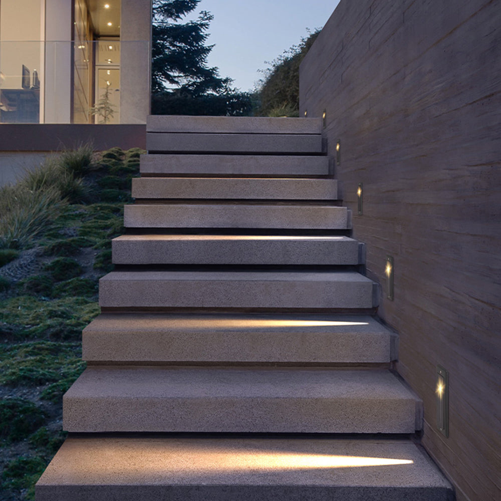 Ray Minimalista Rectangular Metal Aplique Exterior Patio