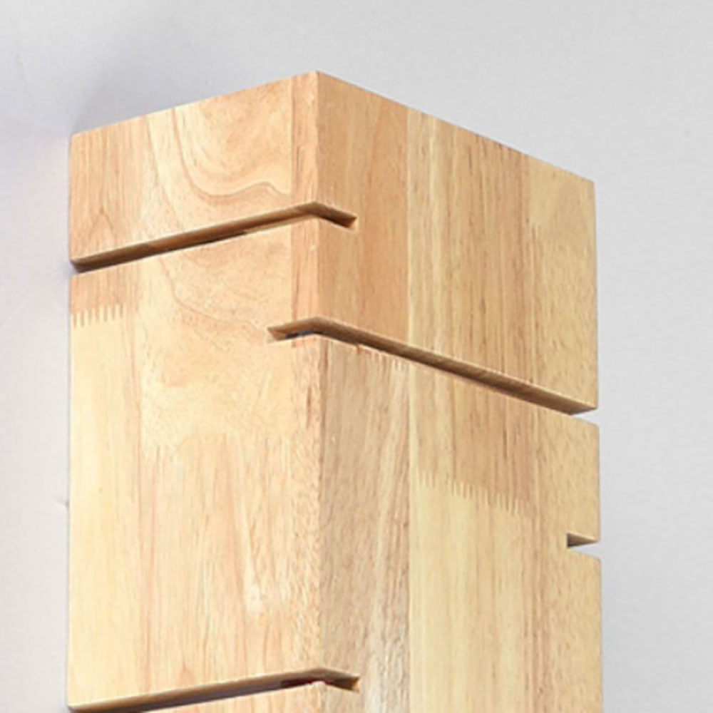 Muto Madera LED Aplique de Pared Rectángulo Amarilo