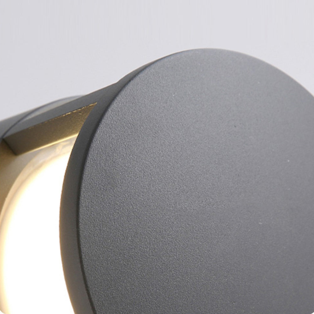 Ray Moderna Lámpara Exterior Cilíndrica Metal Acrílico Patio
