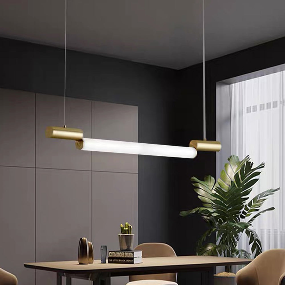 Arisha Moderna Aluminio Lineal Minimalista Lámpara Colgante Dorada