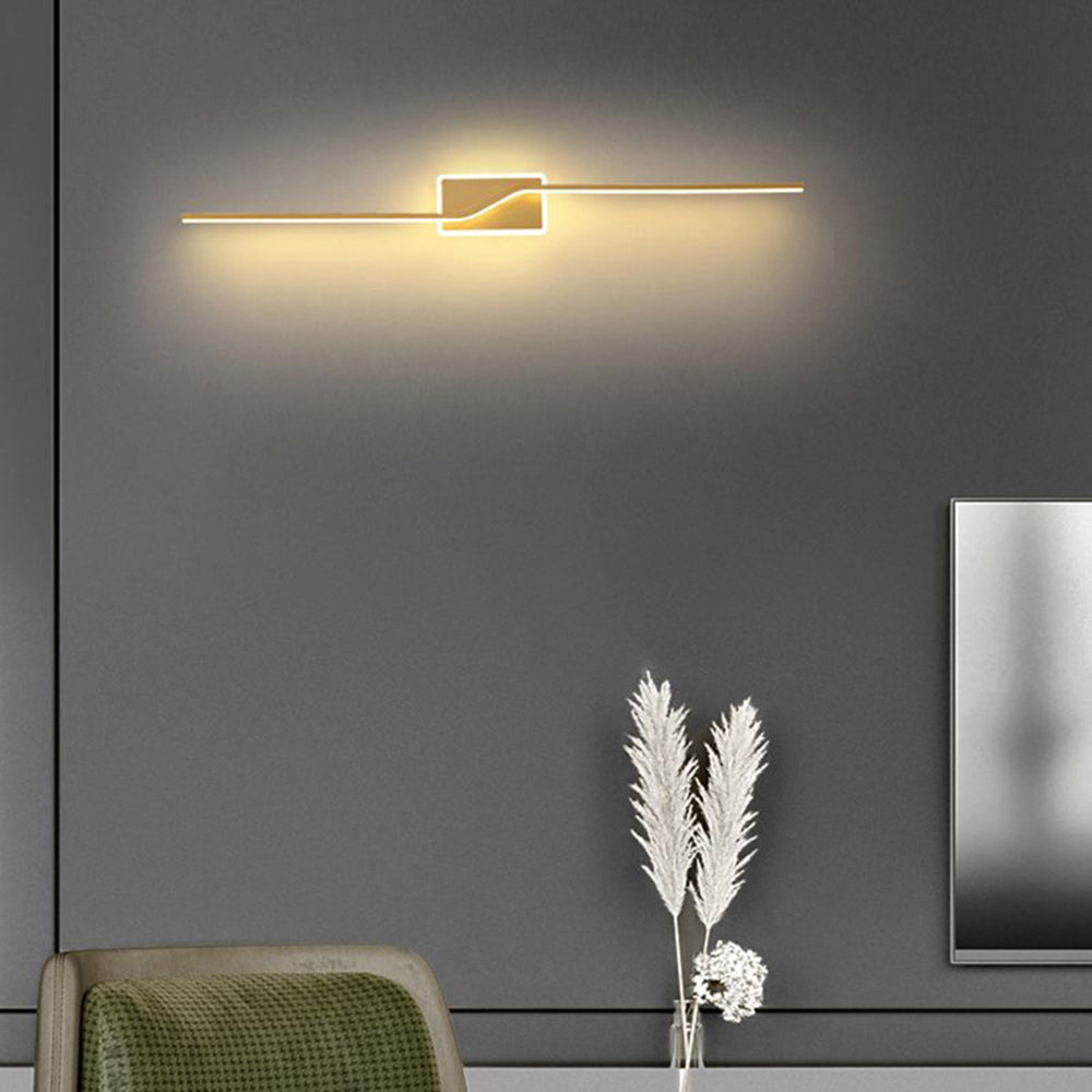 Arisha Lujo Moderno Lineal Metal/Gel de Sílice Aplique de Pared Dorado