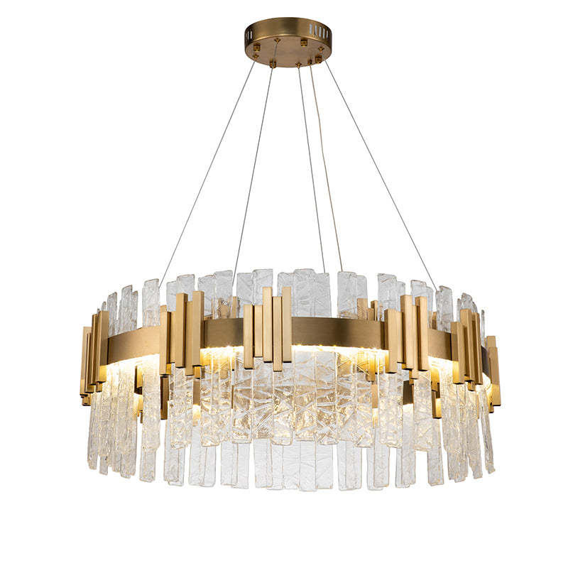 Kristy Lámpara Colgante Circulo Metal/Vidrio Cristal