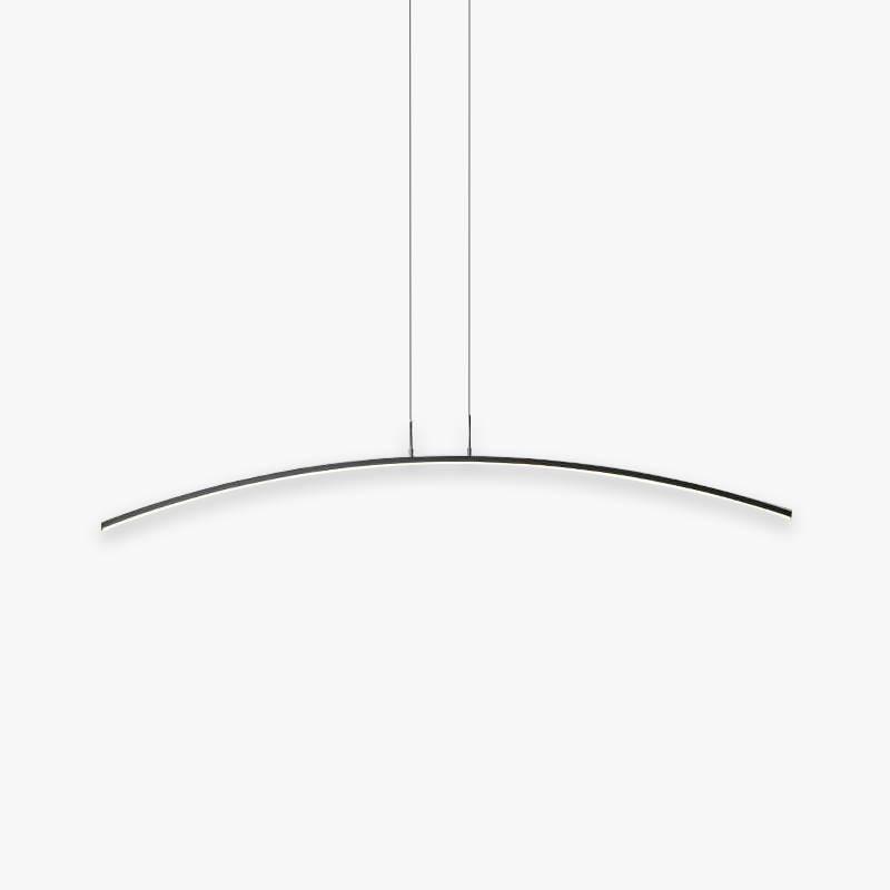 Louise Minimalista Lineal Metal Lámpara Colgante Negra/Dorada