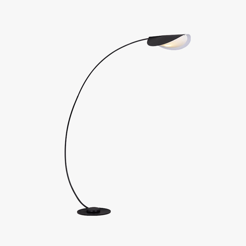 Edge Moderna Geométrica Metal LED Lámpara de Pie Negra